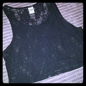 Black Lace Crop top